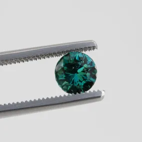 1.08CT ROUND TOURMALINE, TEAL, UNHEATED, 6.5X6.51MM