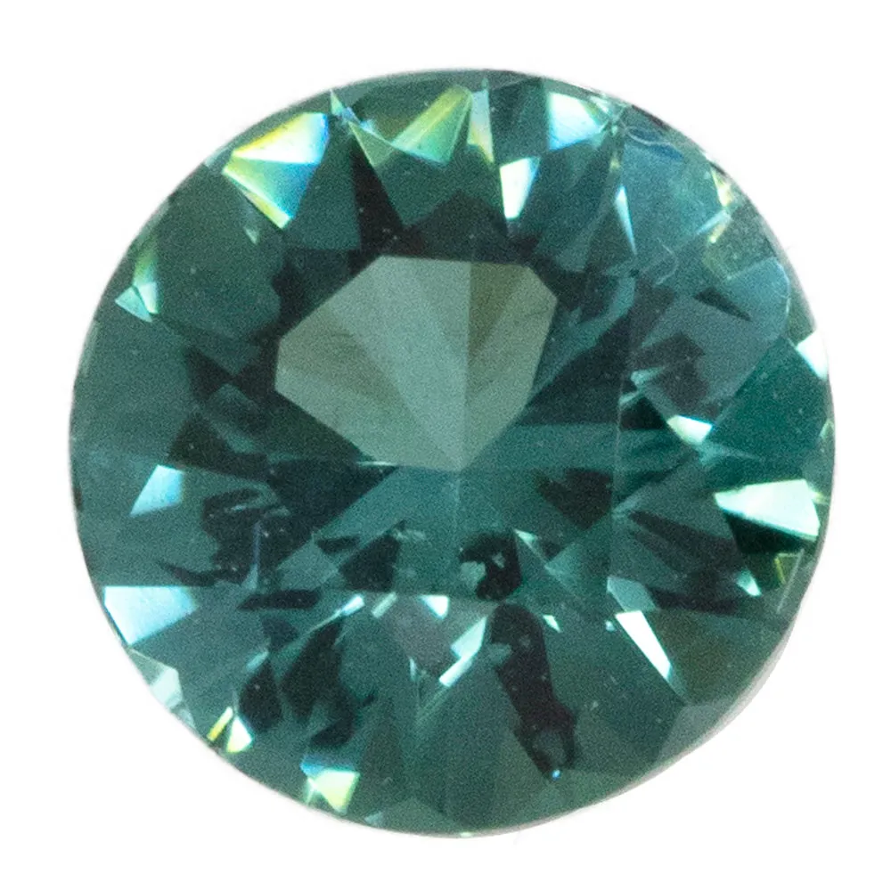 1.08CT ROUND TOURMALINE, TEAL, UNHEATED, 6.5X6.51MM