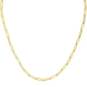 10K Gold 4.2mm Lite Paperclip Necklace