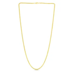 14K Gold 2.8mm Lite Round Wheat Chain