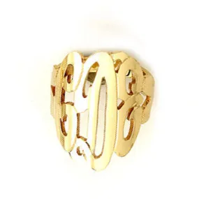 14K Gold Monogram Ring