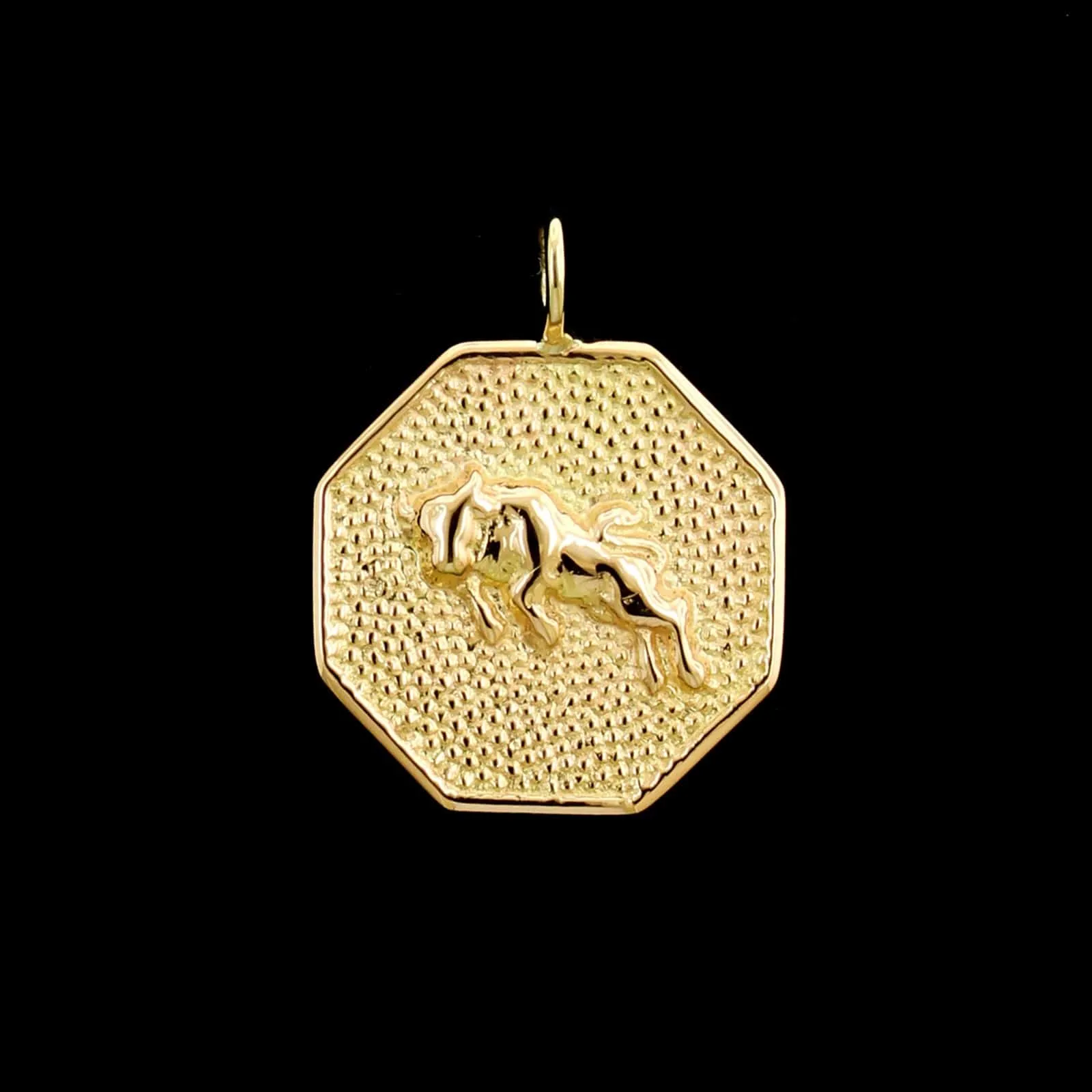 14K Yellow Gold Estate Taurus Bull Zodiac Charm