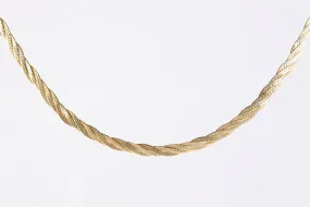 18" 14k Yellow Gold Woven Herringbone Chain (7.86g.)