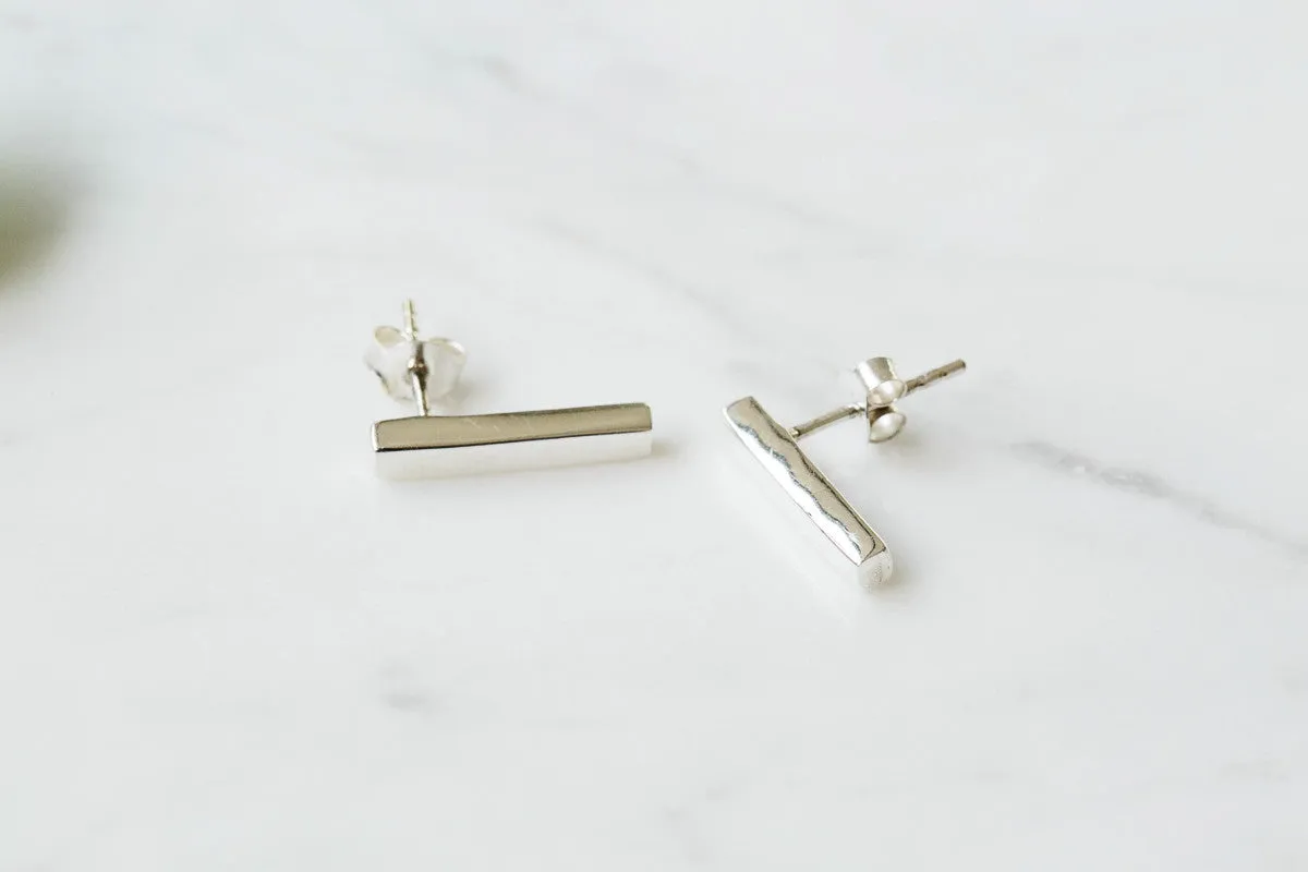 925  Bar Earrings-GN