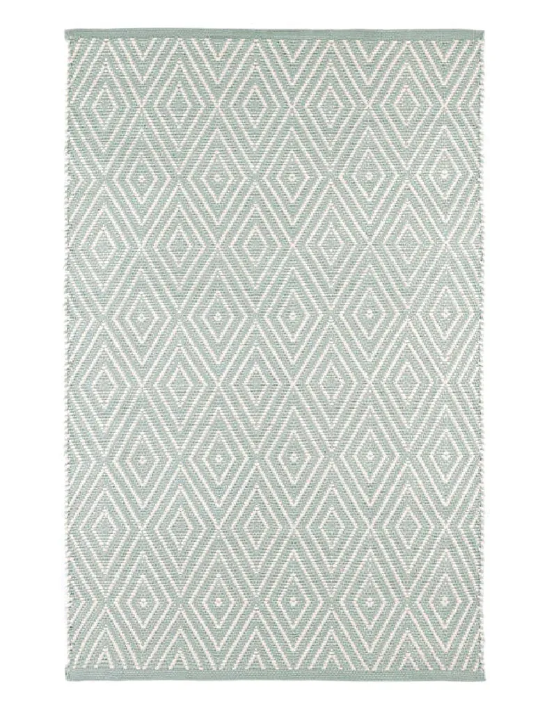 Annie Selke - Diamond Light Blue/Ivory Handwoven Indoor/Outdoor Rug