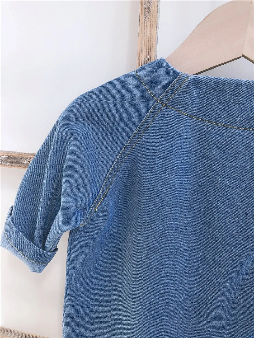 Baby Long Sleeve Spring and Autumn Denim Romper Wholesale Baby Clothes