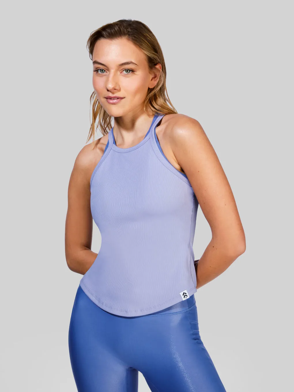 BARRY'S PERIWINKLE RIB Y-BACK TANK