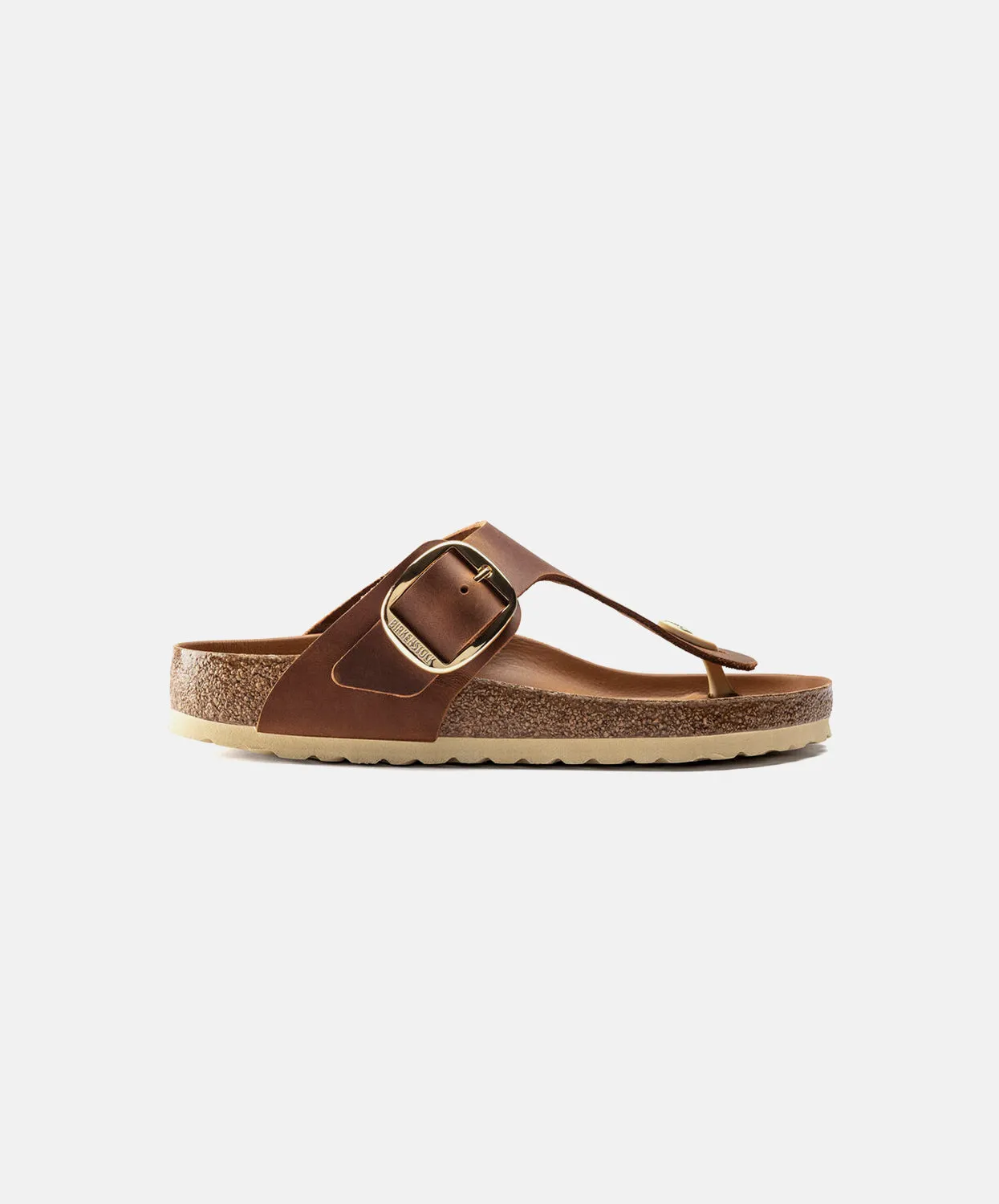 Birkenstock Gizeh Big Buckle Oiled Leather Cognac Sandals