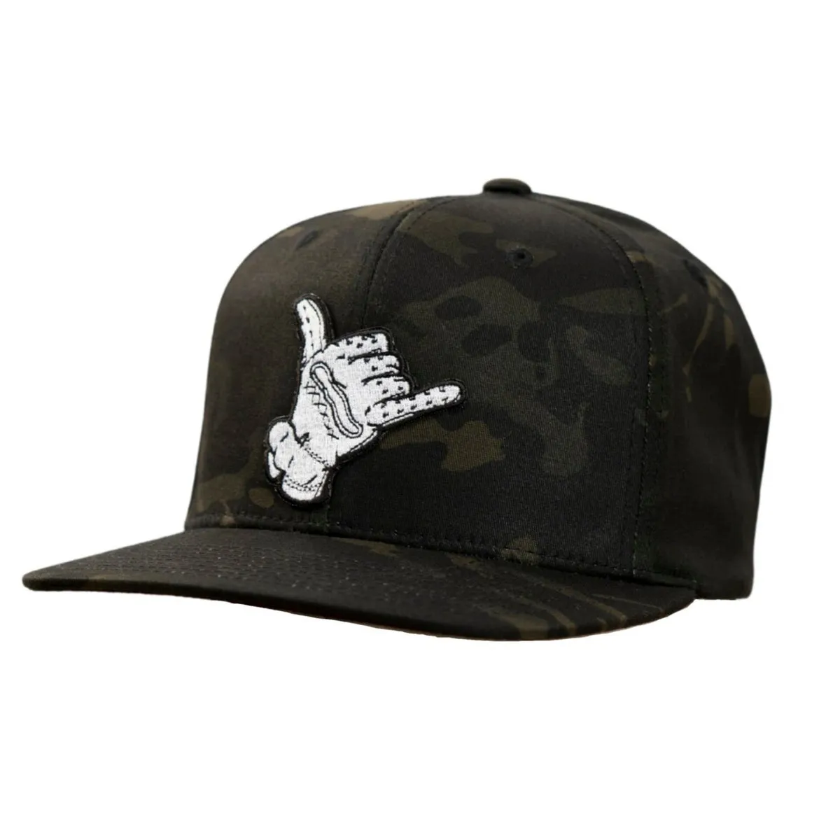 Black Multicam Snapback Hat