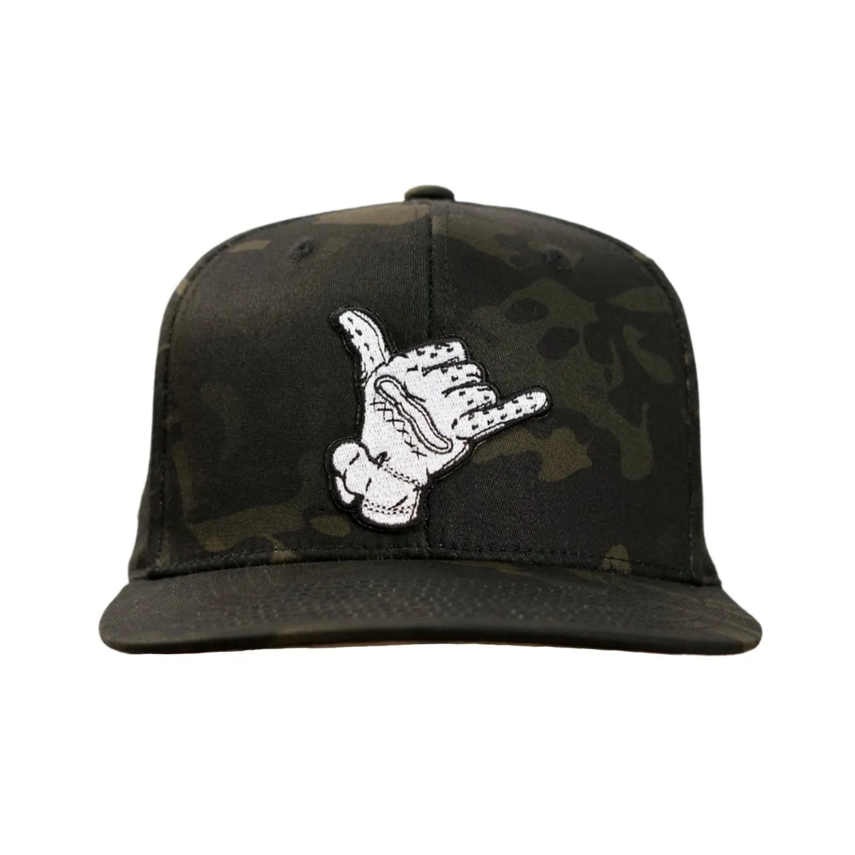 Black Multicam Snapback Hat