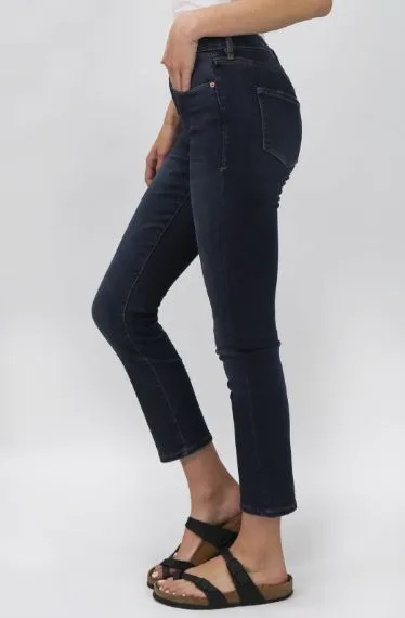 BLAIRE HIGH RISE ANKLE SLIM STRAIGHT JEANS MUNICH