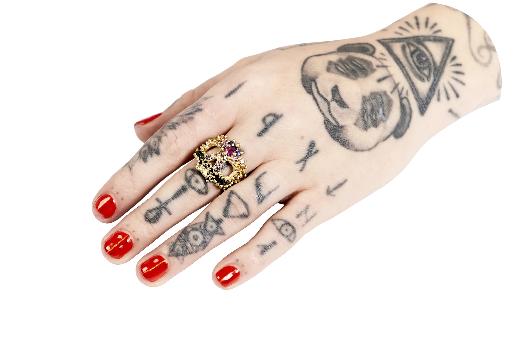 Blossom Crush Heavens Cove Skull Ring - Size 7 - 9841