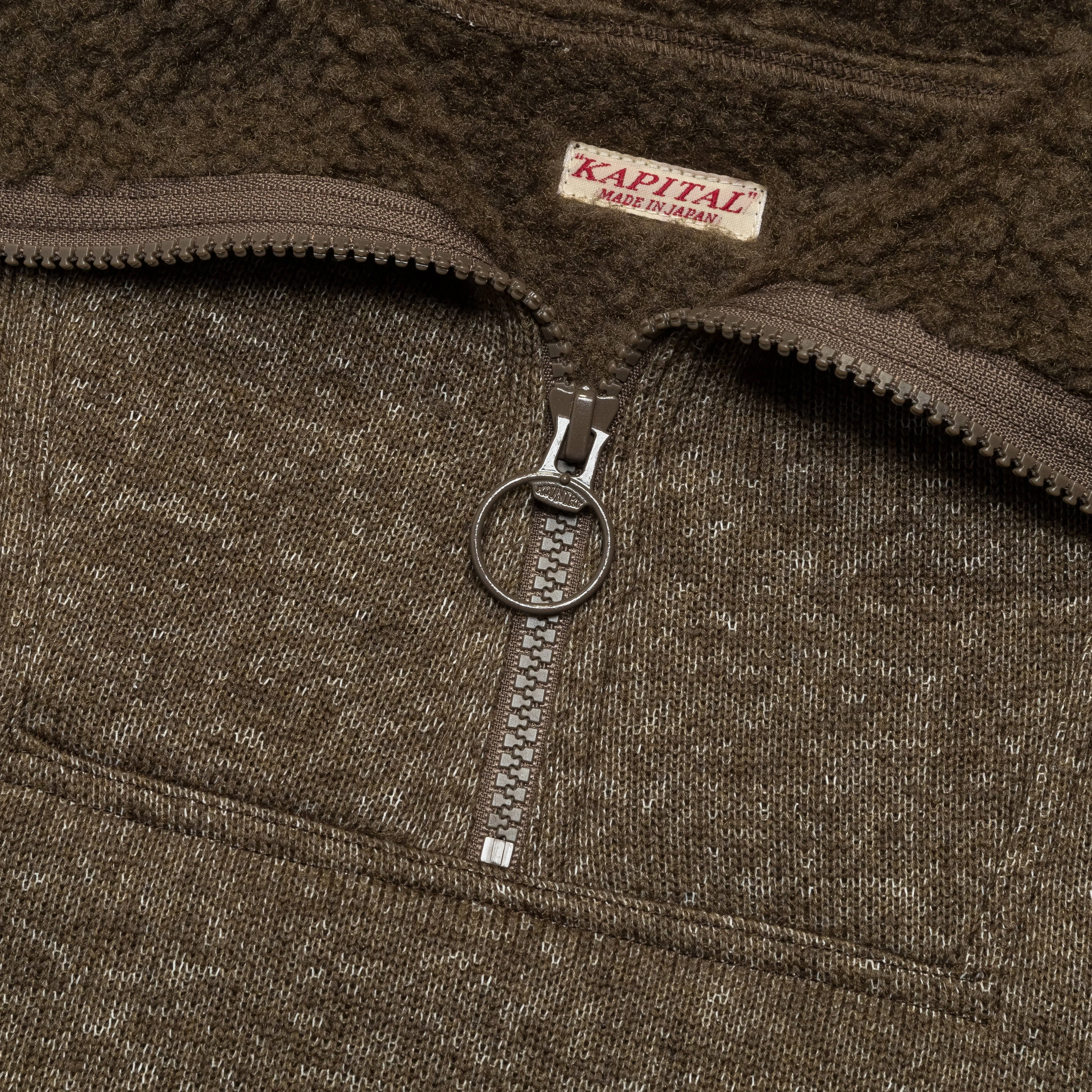 BOA Fleece ZIP Alpine Pullover - Khaki