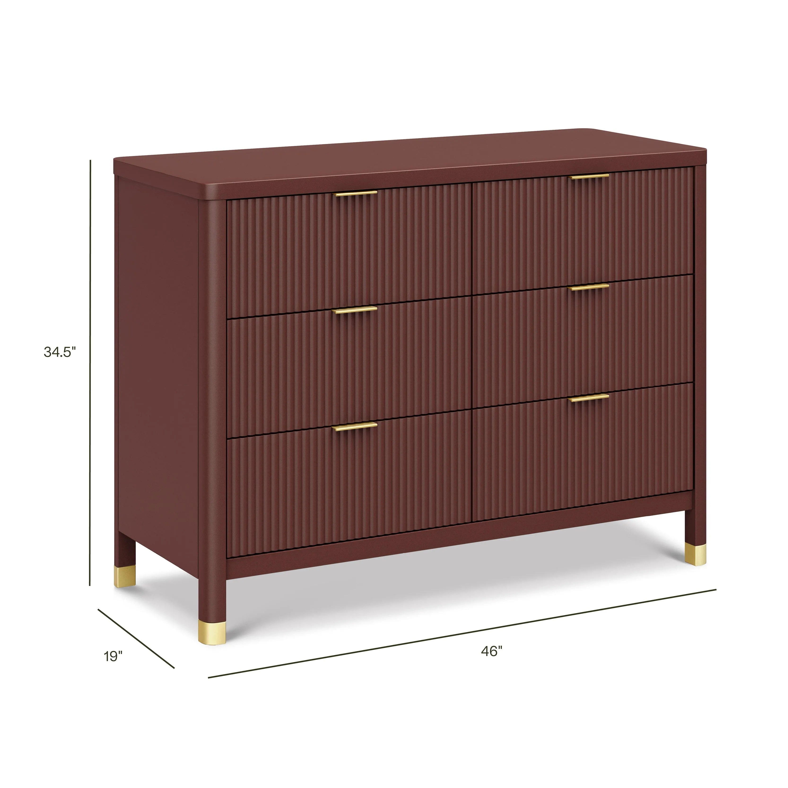 Brimsley Tambour 6-Drawer Assembled Dresser