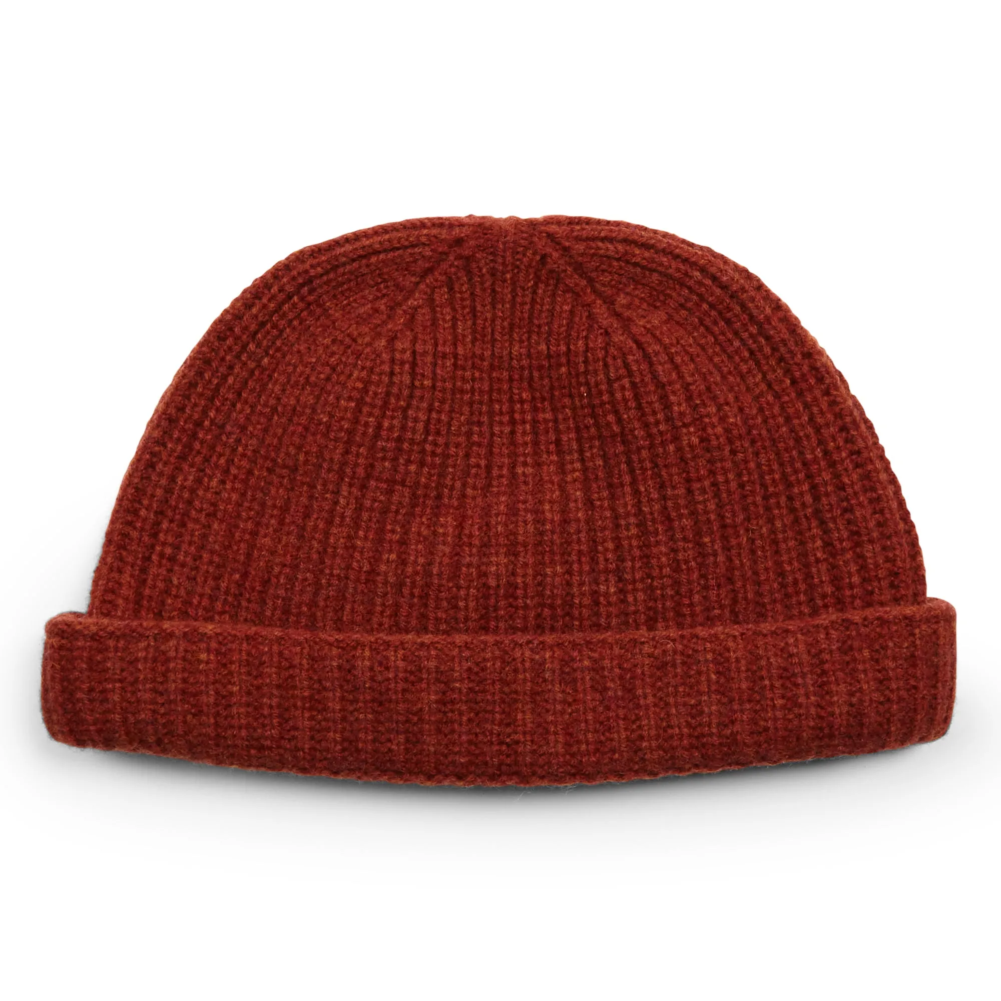 Burrows & Hare Lambswool Beanie Hat - Rust