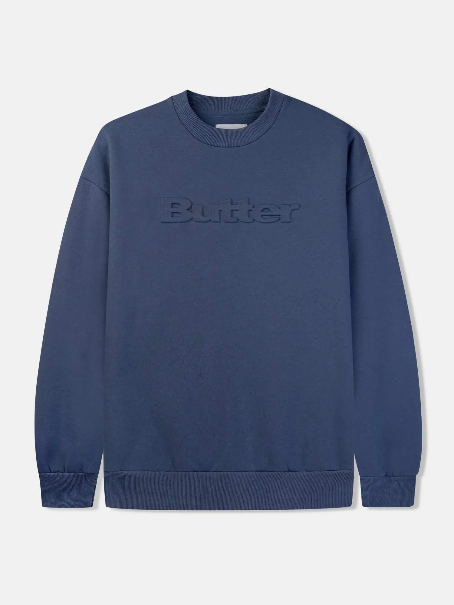 Butter Goods Embossed Logo Crewneck - Denim