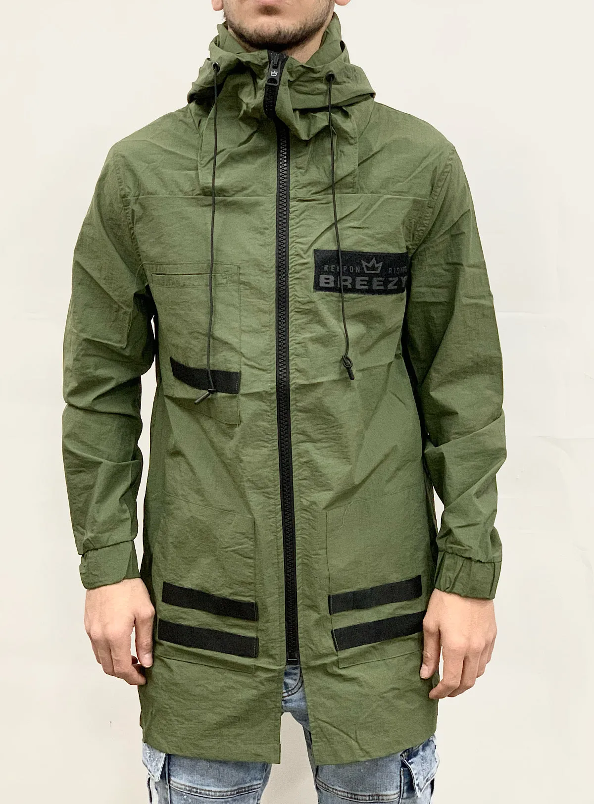 Buyer's Choice Jacket - Reflective Windbraker - Khaki Olive - 20404019