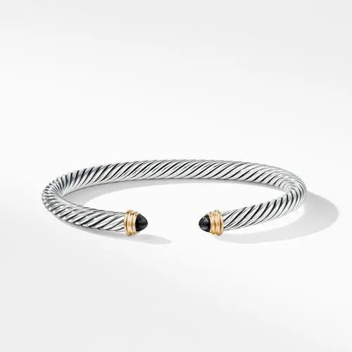 Cable Classics Collection Bracelet with Black Onyx and 14K Gold