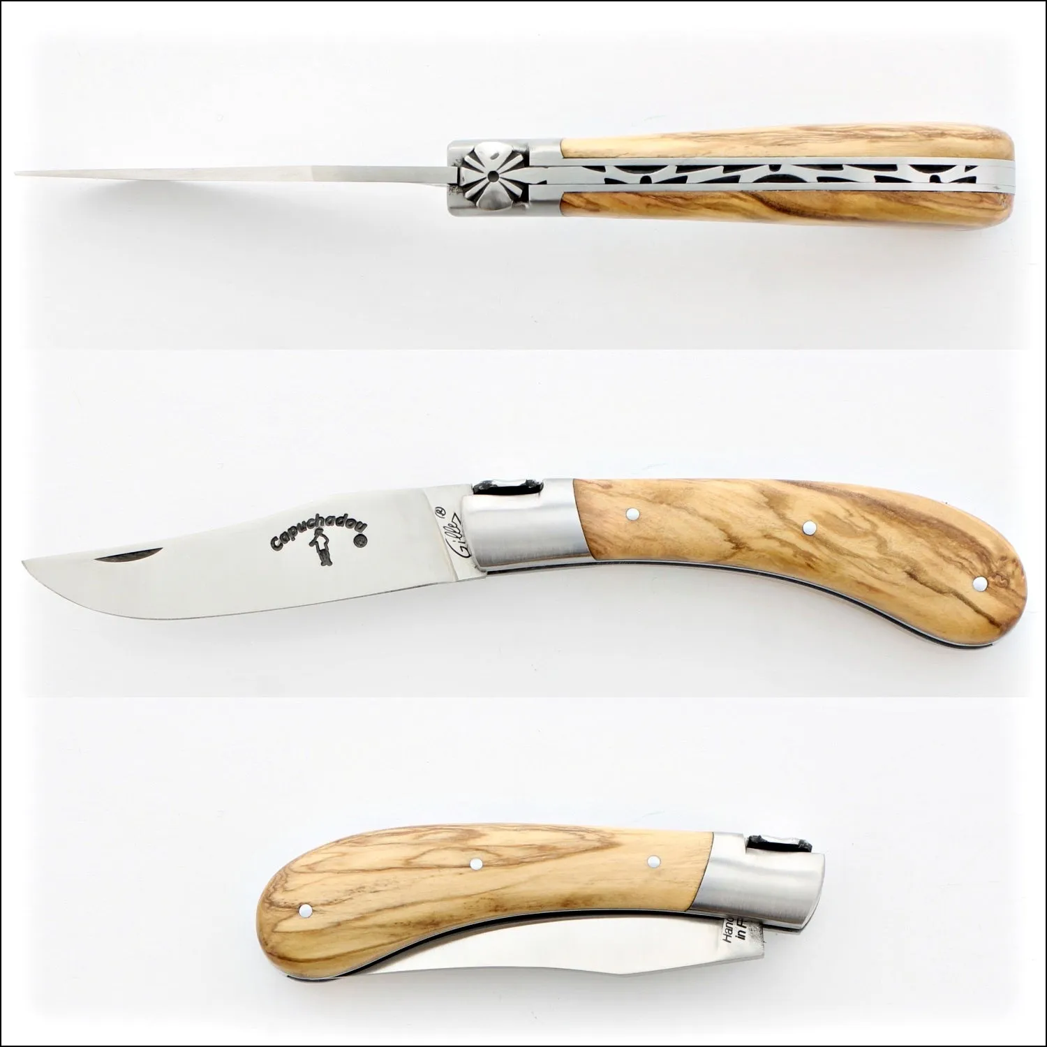 Capuchadou 10 cm Classic Folding Knife Olive Wood Handle