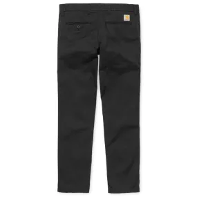 Carhartt WIP Sid Pant Chinos - Black Rinsed