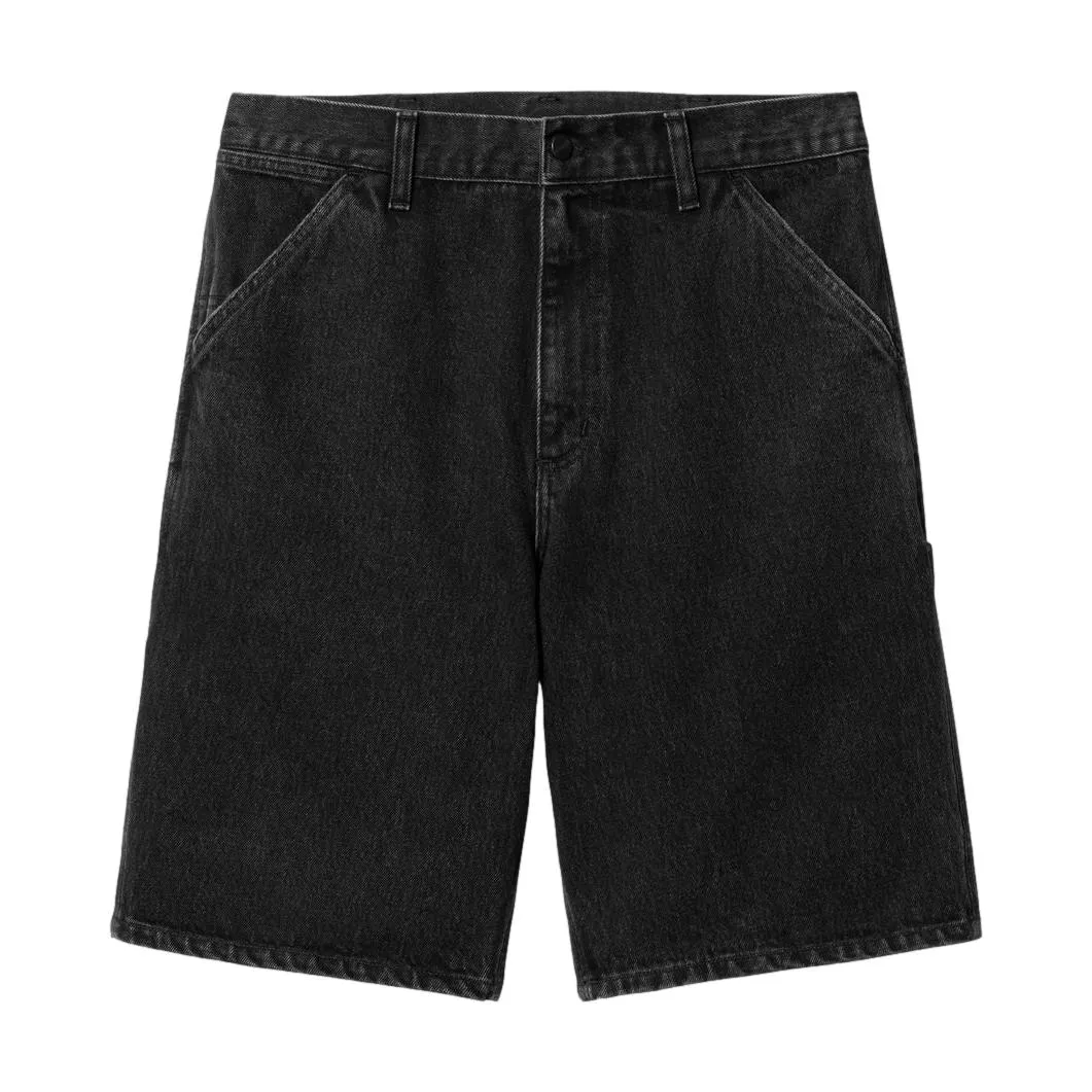 Carhartt WIP Single Knee Short Black Stone Washed