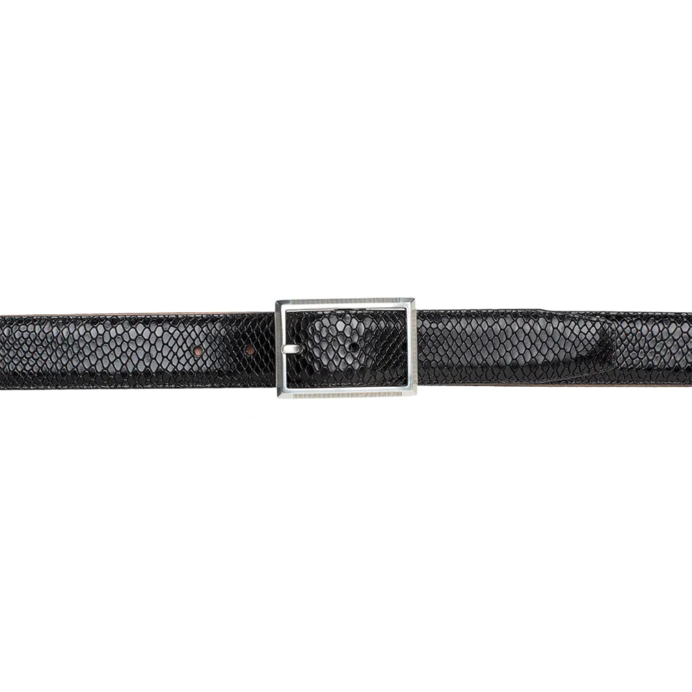 Classic Snake-Print Calfskin Belt