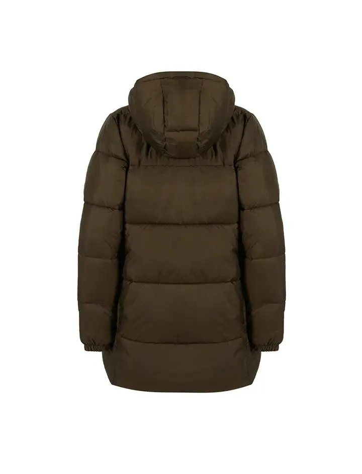 Columbia Puffect Hooded Mid Puffer Jacket Olive Green