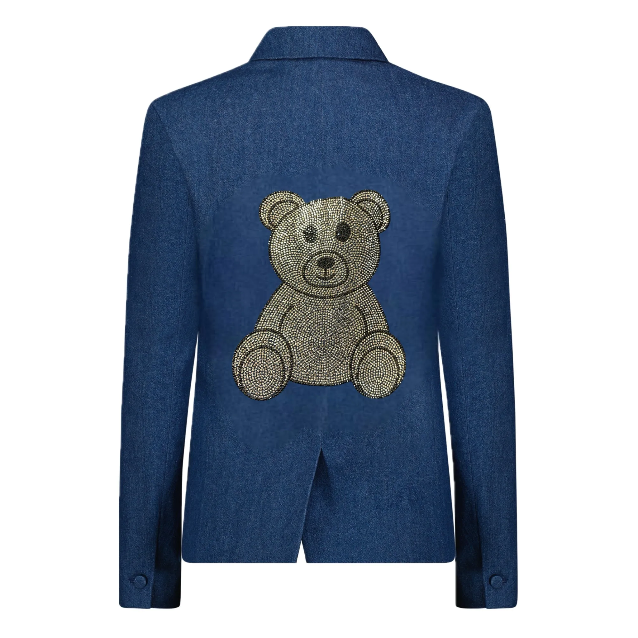 Crystal Bear Blazer - Denim Sample Sale Size 2