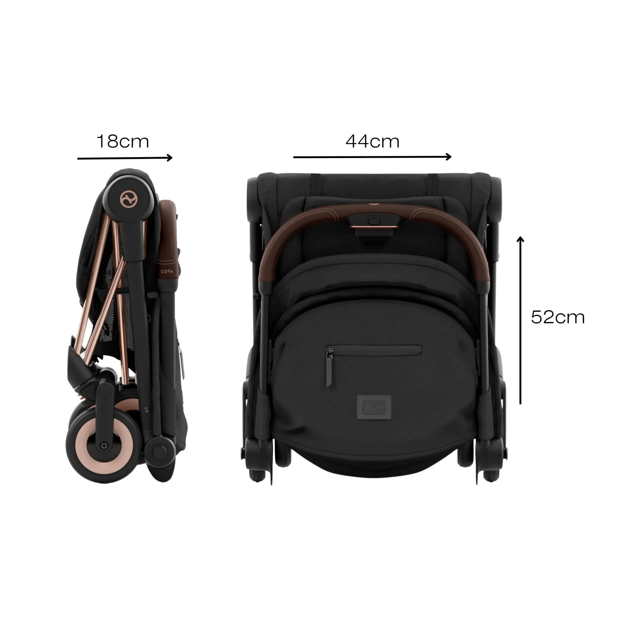 Cybex COYA Stroller - Rose Gold/Sepia Black