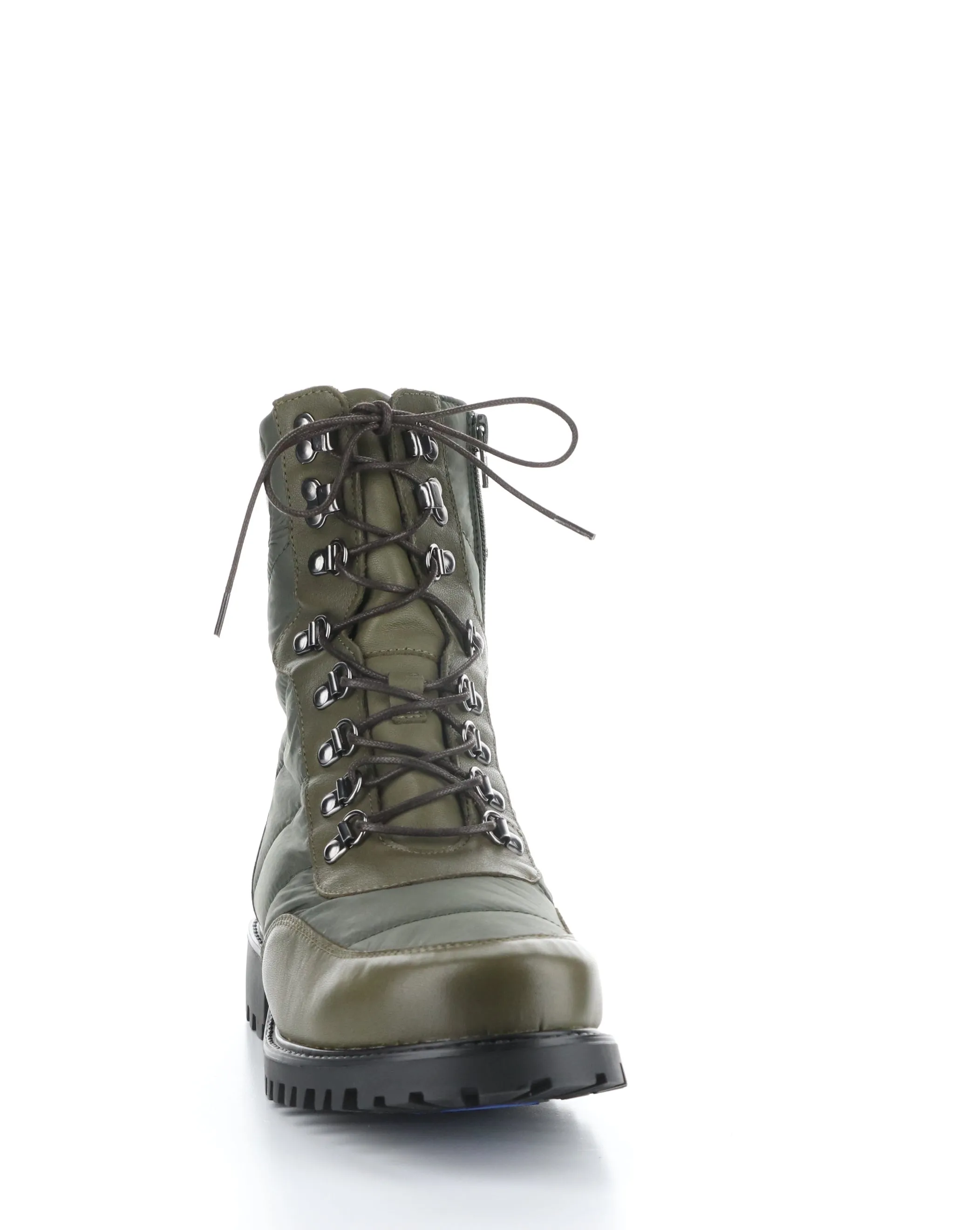 DARIO OLIVE Round Toe Boots