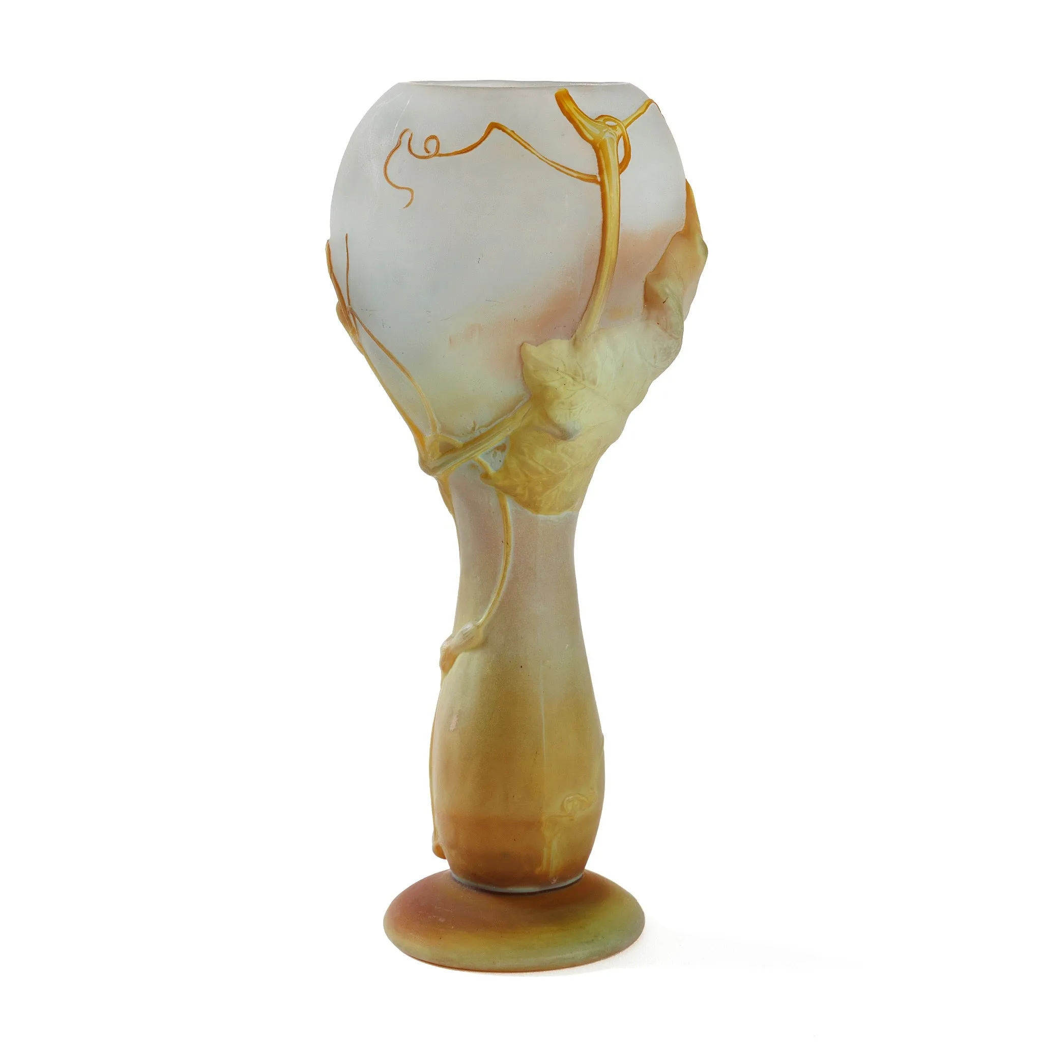 Daum Nancy "Fleur de Coloquinte" Cameo Glass Vase