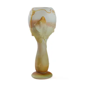 Daum Nancy "Fleur de Coloquinte" Cameo Glass Vase