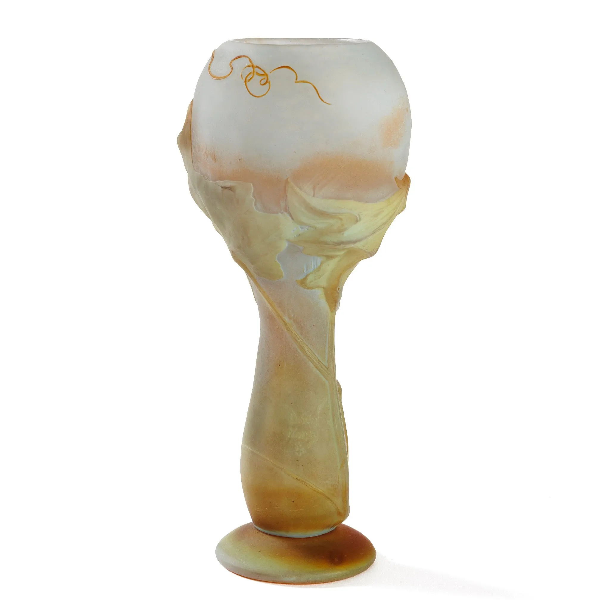 Daum Nancy "Fleur de Coloquinte" Cameo Glass Vase