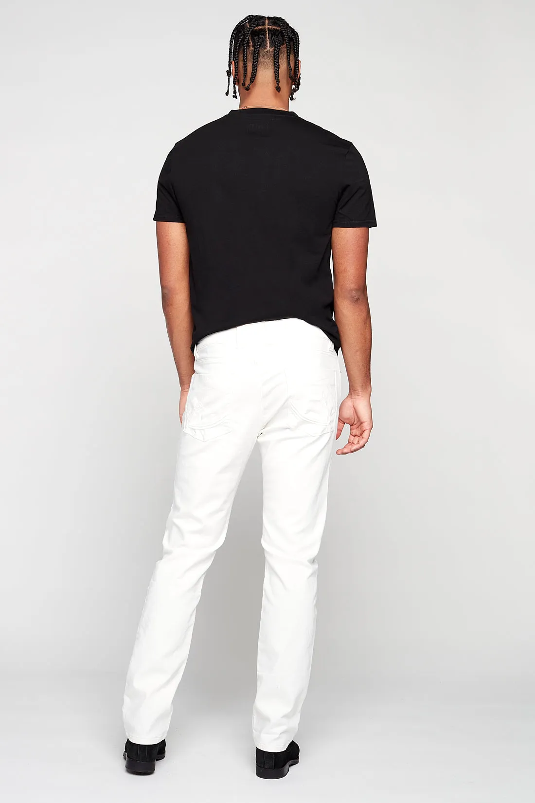 Deluxe 5 Pocket Straight Fit French Terry - Off White