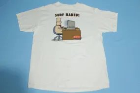 Dilbert Surf Naked Vintage 90's United Media Scott Adams Softwear Comic T-Shirt