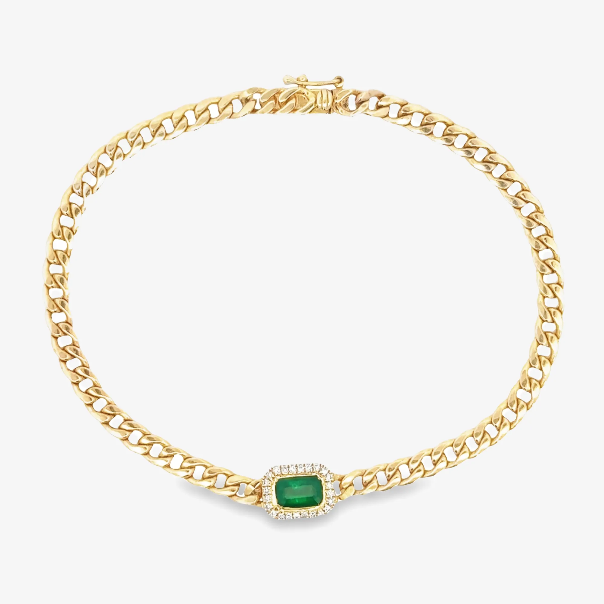 Emerald & Diamond Havana Link Bracelet