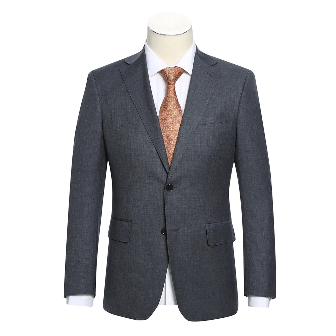 ENGLISH LAUNDRY Solid Charcoal Notch Suit 72-02-095