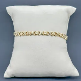 Estate 14K Y Gold XOXO Bracelet