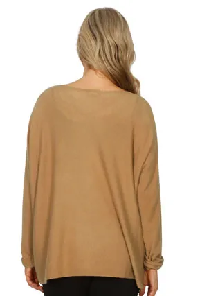 E'talia Embossed Knit Top (black or camel)