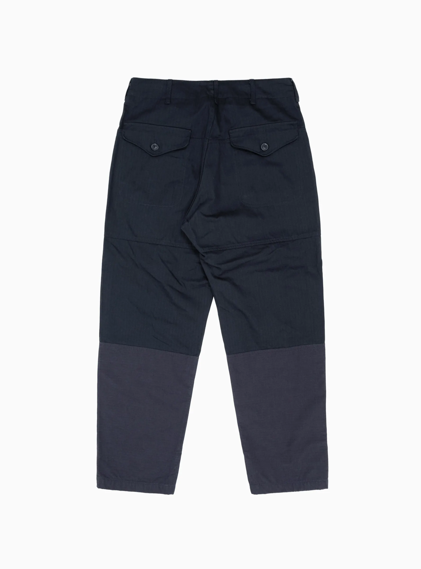 Field Herringbone Twill Trousers Dark Navy