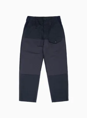 Field Herringbone Twill Trousers Dark Navy