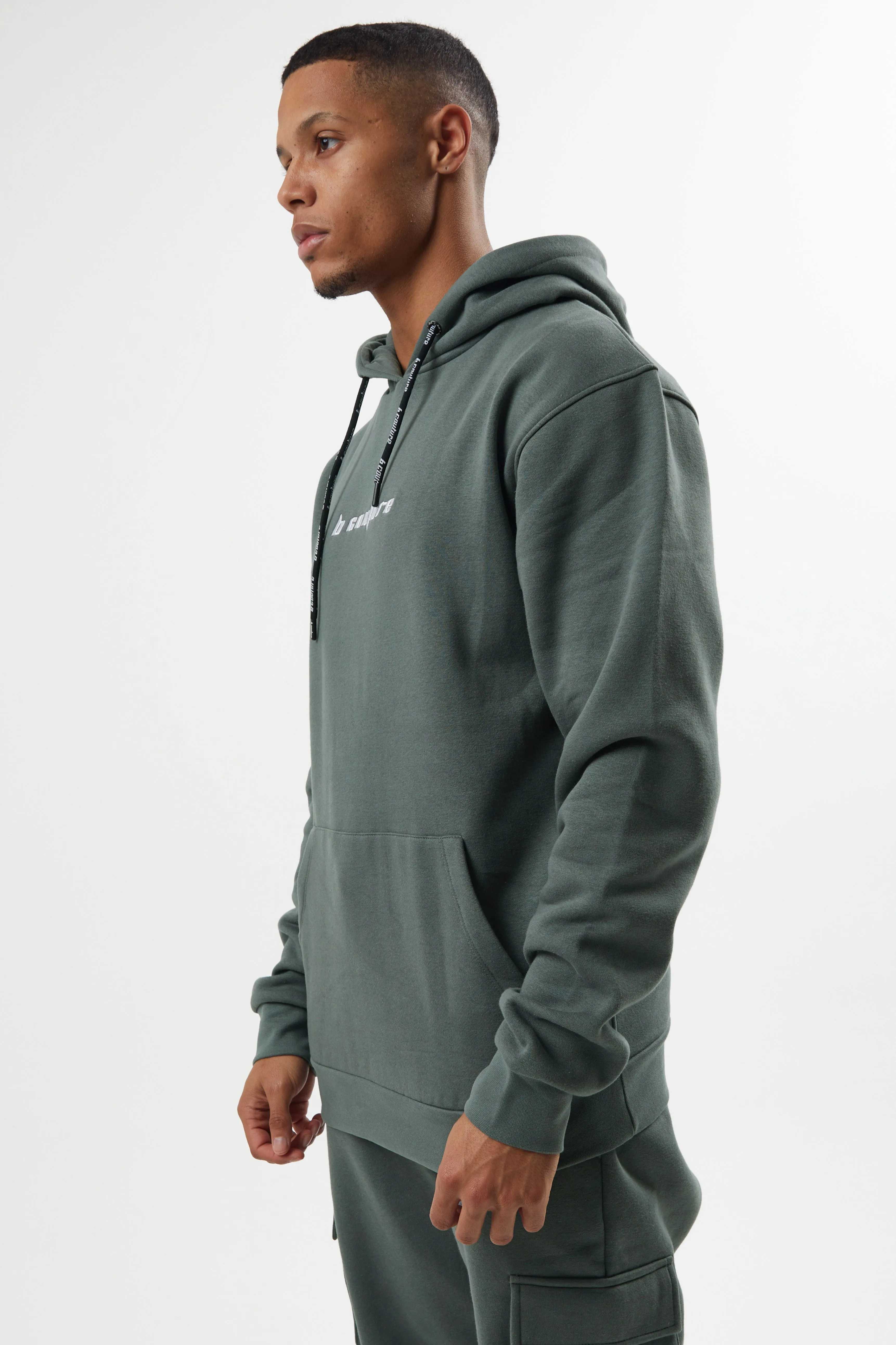 Field Place Cargo Fleece Hoodie - Gun Metal