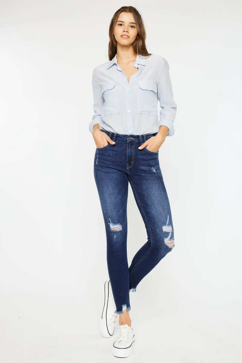 Fiora Mid Rise Ankle Skinny Jeans