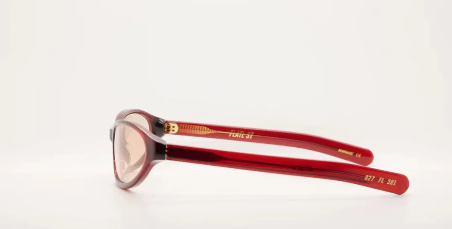 FLATLIST OLYMPIA Crystal Burgundy / Solid Peach sunglasses