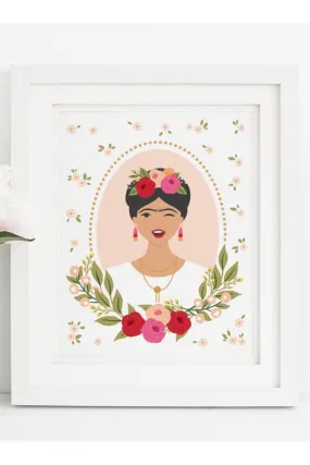 Floral Frida Art Print