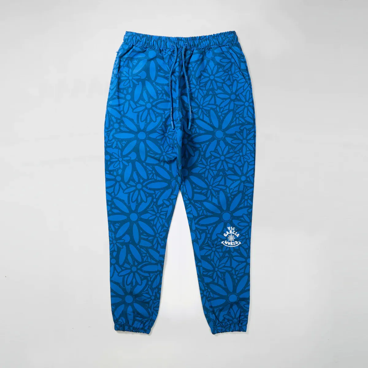 FLOWER PRINT JOGGER CLASSIC BLUE