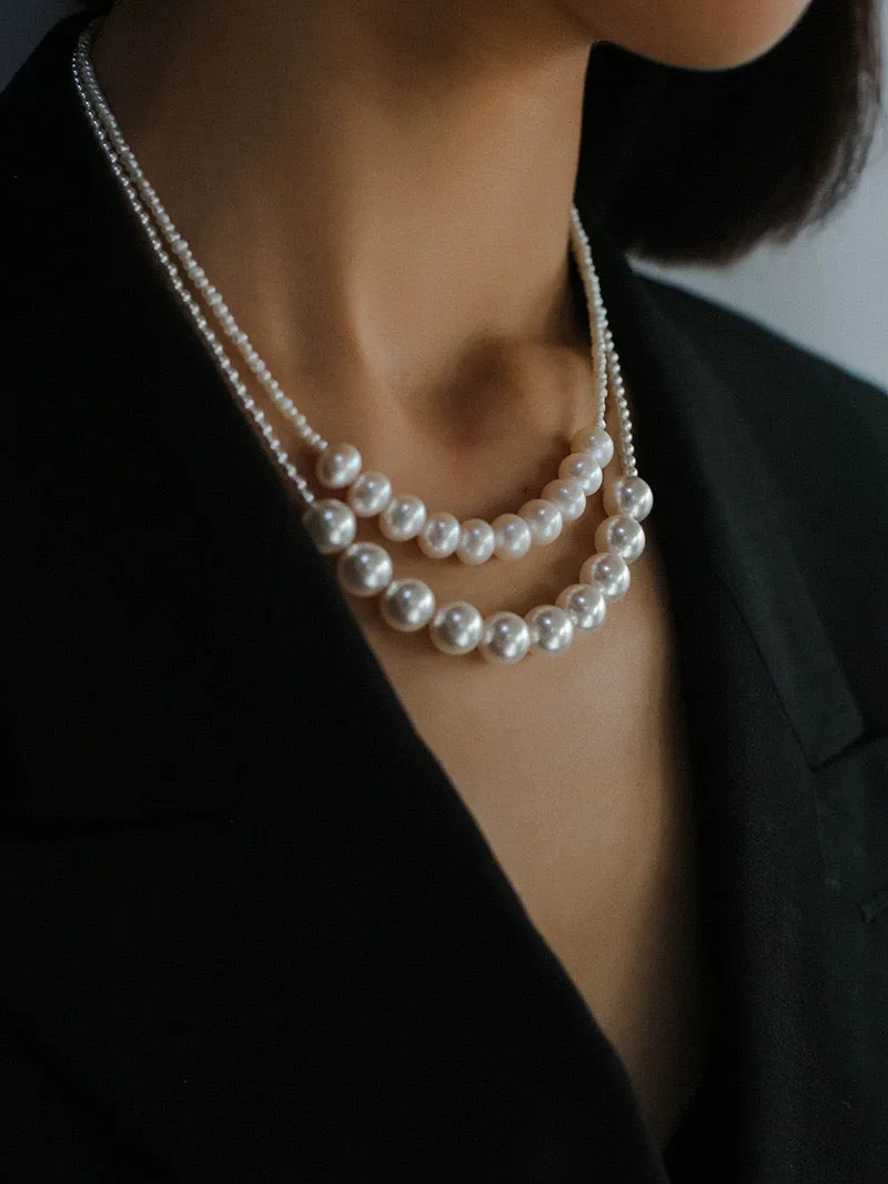 French Minimalist Pearl Necklace (Two Variants)