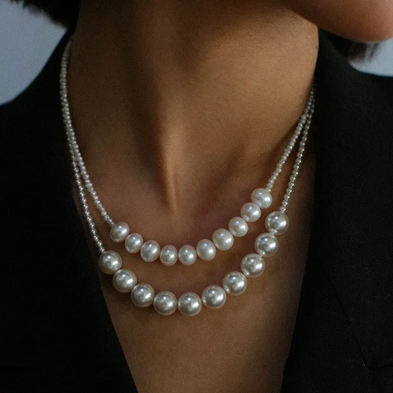 French Minimalist Pearl Necklace (Two Variants)