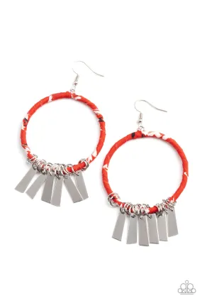 Garden Chimes Red-Earrings