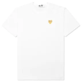 Gold Heart T-Shirt - White